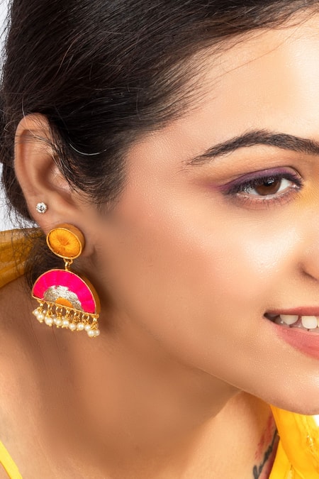 Bauble Bazaar Crescent Bloom Drop Earrings 