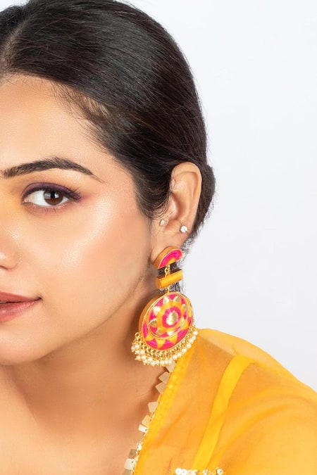 Bauble Bazaar Threadwork Embroidered Danglers 