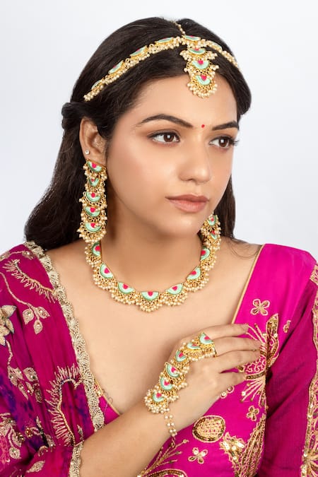 Bauble Bazaar Thread Embroidered Choker Set 