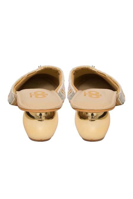 Buy_Kkarma Accessories_Multi Color Beads, Embroidery Multicolored Beaded Mule Heels _Online_at_Aza_Fashions