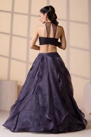 Chaashni By Maansi And Ketan Petal Panelled Lehenga & 3D Embroidered Blouse