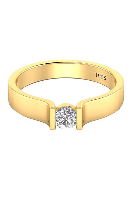Shop Divine Solitaires Yellow Diamonds Ray 18kt Gold Ring at Aza Fashions Shop_Divine Solitaires_Yellow Diamonds Ray 18kt Gold Ring_at_Aza_Fashions