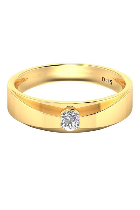 Shop Divine Solitaires Yellow Diamonds Embellished Gold Ring at Aza Fashions Shop_Divine Solitaires_Yellow Diamonds Embellished Gold Ring_at_Aza_Fashions