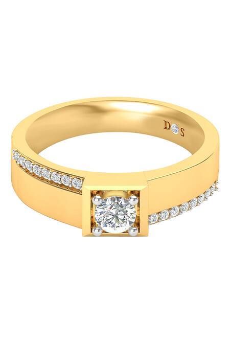 Shop Divine Solitaires Yellow Diamonds Dew Drop Ring at Aza Fashions Shop_Divine Solitaires_Yellow Diamonds Dew Drop Ring_at_Aza_Fashions