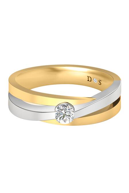 Shop Divine Solitaires Yellow Diamonds Twist Design Ring at Aza Fashions Shop_Divine Solitaires_Yellow Diamonds Twist Design Ring_at_Aza_Fashions