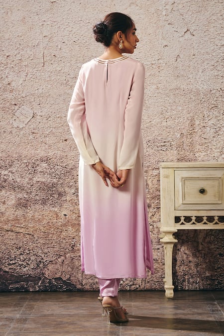 Masumi Mewawalla Embellished Neck Ombre Kurta 