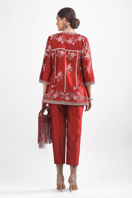 Mehak Talreja Couturre Floral Embroidered Jacket & Pant Set 