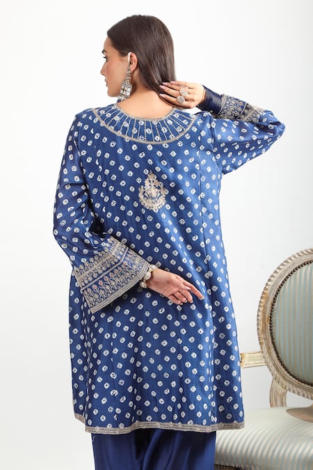 Mehak Talreja Couturre Bandhani Zardozi Kurta Set 