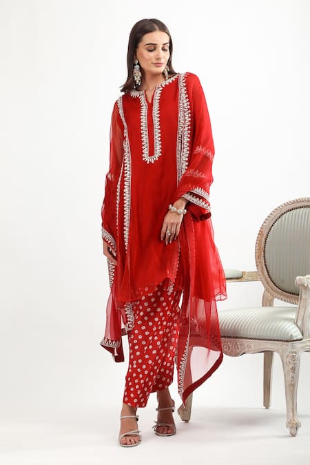 Mehak Talreja Couturre Dori Embroidered Sheer Kurta Set 