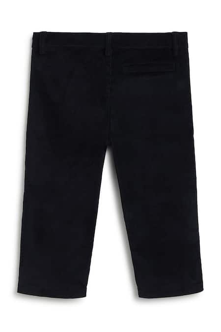 Shop Tiber Taber Black Cotton Navy Blue Geometric Print Waistcoat Set Online at Aza Fashions Shop_Tiber Taber_Black Cotton Navy Blue Geometric Print Waistcoat Set _Online_at_Aza_Fashions