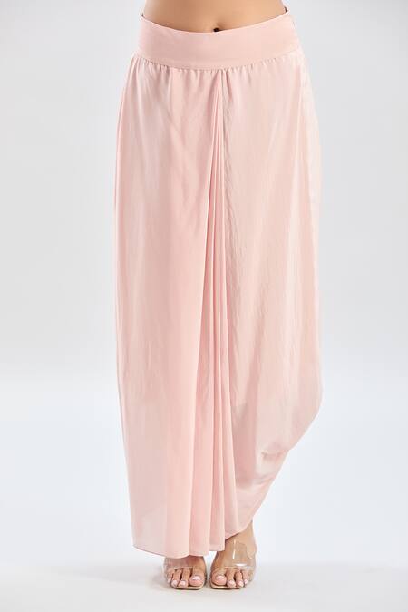 Prisho Pink Cotton Beads Sweetheart Neck Floral Embroidered Cape Set Online at Aza Fashions Prisho_Pink Cotton Beads Sweetheart Neck Floral Embroidered Cape Set _Online_at_Aza_Fashions