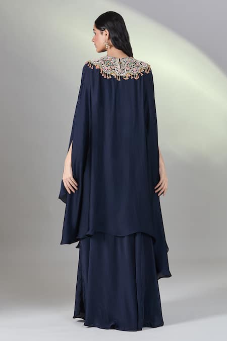 Samyukta Singhania Floral Embroidered Kaftan Skirt Set 