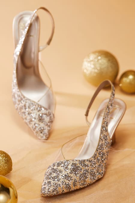 House of Vian Gold Shimmer Designer Heels 