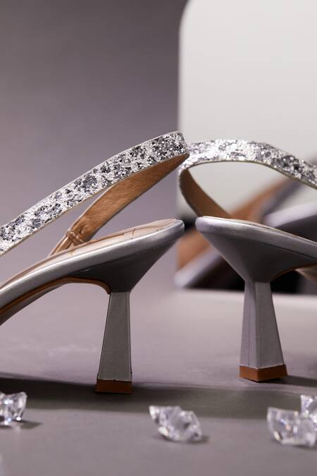 Buy House Of Vian Silver Glitter Pointed Toe Shimmer Heels Online at Aza Fashions Buy_House Of Vian_Silver Glitter Pointed Toe Shimmer Heels _Online_at_Aza_Fashions