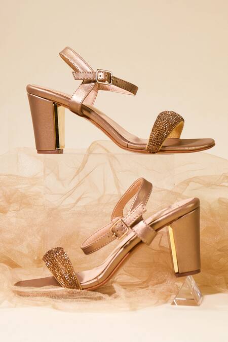 Buy House Of Vian Gold Smocking, Stones Swarovski Crystal Heels Online at Aza Fashions Buy_House Of Vian_Gold Smocking, Stones Swarovski Crystal Heels _Online_at_Aza_Fashions