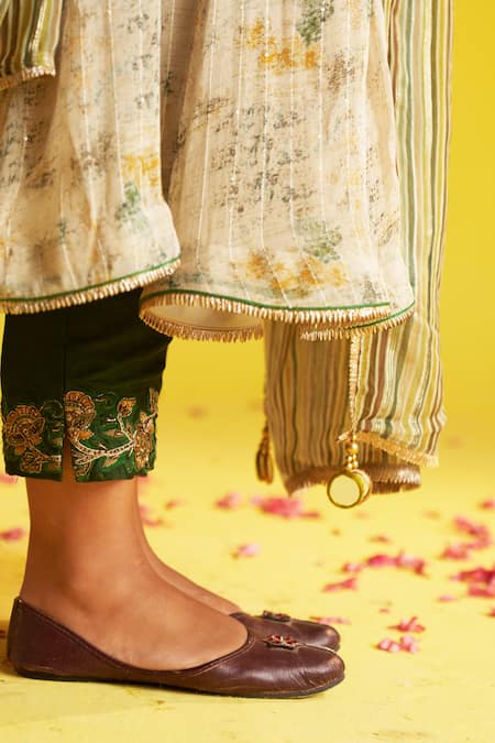 Buy Studio Bagechaa Beige Georgette, Cotton Embroidery Round Neck Abstract Print Anarkali Set Online at Aza Fashions Buy_Studio Bagechaa_Beige Georgette, Cotton Embroidery Round Neck Abstract Print Anarkali Set _Online_at_Aza_Fashions