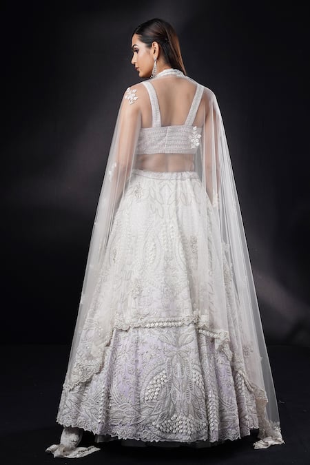 Ronak And Shruti 3D Pearl Embroidered Bridal Lehenga Set 