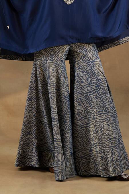 Buy Shalkii Blue Silk, Tissue Sequins, Beads, Zari Zardozi Embroidered Kaftan And Gharara Set Online at Aza Fashions Buy_Shalkii_Blue Silk, Tissue Sequins, Beads, Zari Zardozi Embroidered Kaftan And Gharara Set _Online_at_Aza_Fashions