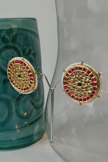 Studio6 Jewels Kundan Jadtar Necklace & Earring Set 