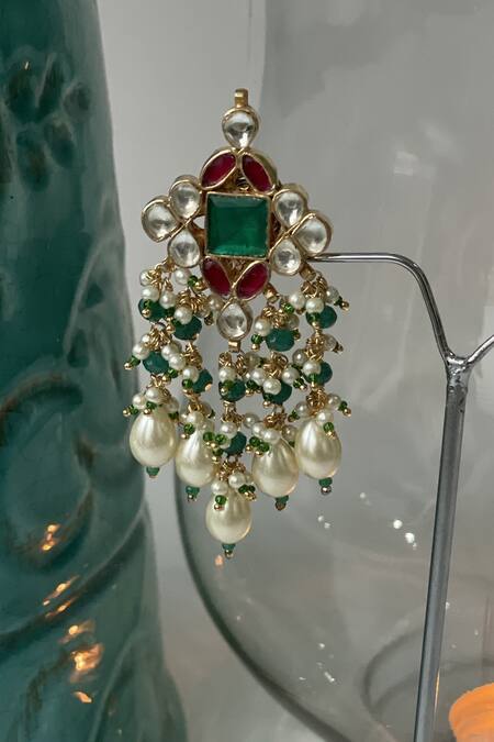 Studio6 Jewels_Multi Color Pearls, Beads Multicolor Meenakari Kundan Necklace Set_Online_at_Aza_Fashions