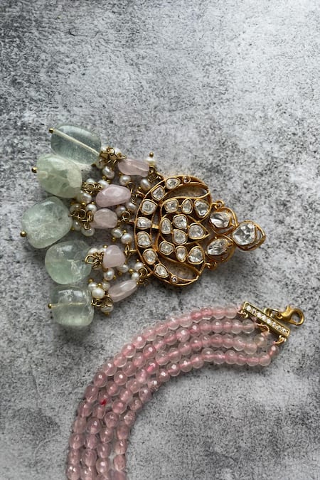 Studio6 Jewels Kundan Bead Designer Necklace Set 