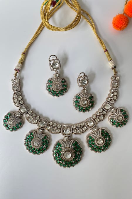 Studio6 Jewels Gold Plated Zircon Necklace Set 