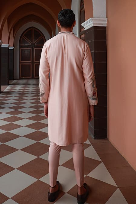 Sanvir Singh Zardozi Sleeve Embroidered Kurta Set 