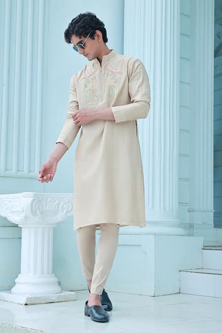 Sanvir Singh Bird Embroidered Kurta Set 