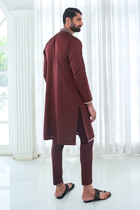 Sanvir Singh Zari Embroidered Butterfly Kurta Set 