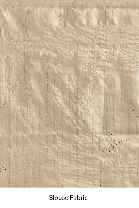 Buy Mint N Oranges Beige Tussar Mirrors, Embroidery Mukaish Silk Saree Buy_Mint N Oranges_Beige Tussar Mirrors, Embroidery Mukaish Silk Saree