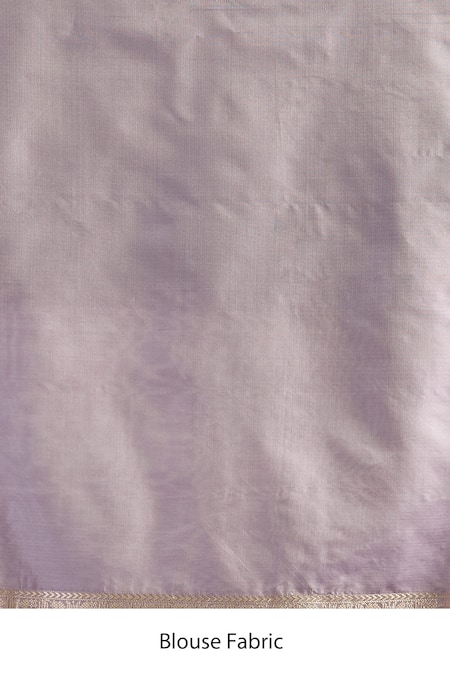 Mint N Oranges_Purple Silk Embroidery Mauve Flower Vine Hand Woven Saree _at_Aza_Fashions