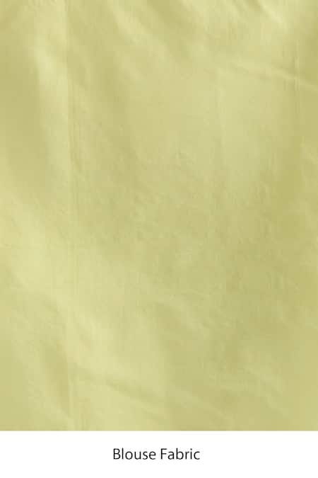 Buy_Mint N Oranges_Yellow Cotton Embroidery Hexagon Pattern Pallu Saree 