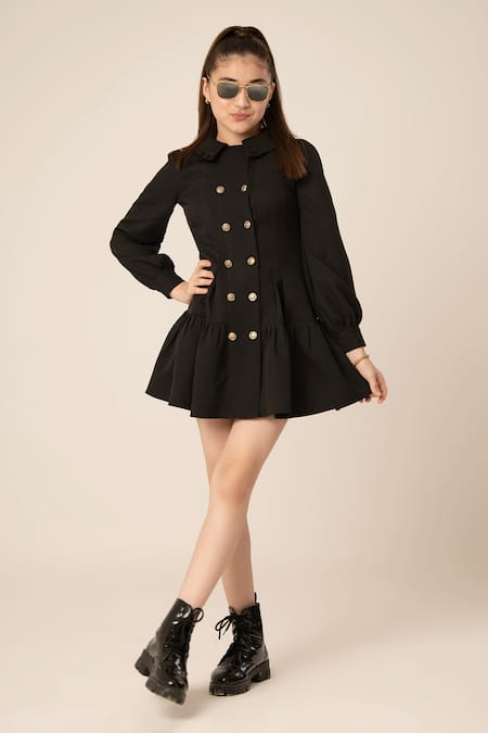 Hoity Moppet Buttoned Front Coat Dress 