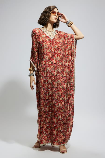 SVA by Sonam & Paras Modi Floral Bird Printed Kurta Set 