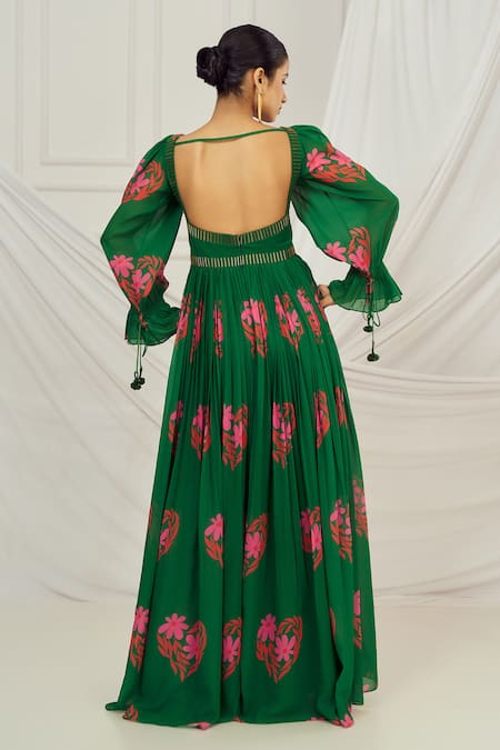 Harshita Singhvi Floral Heart Print Anarkali & Dupatta 