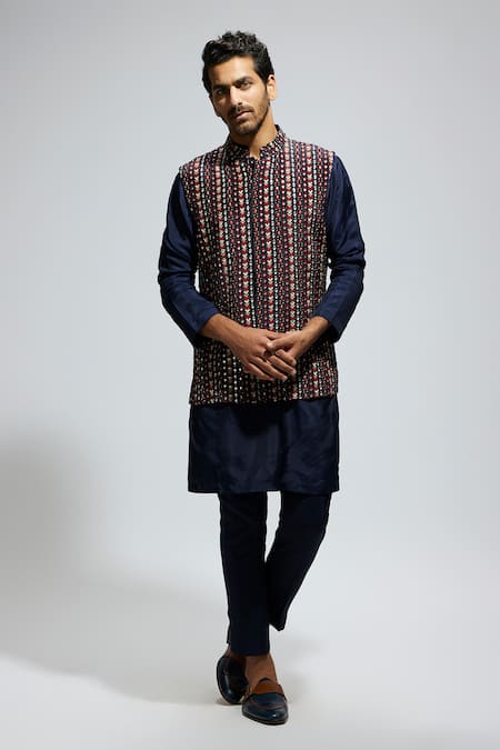 SVA by Sonam & Paras Modi Boho Geometric Embellished Bundi 