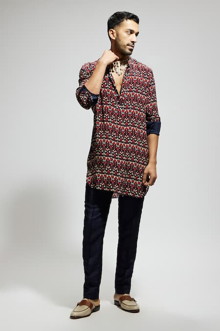 SVA by Sonam & Paras Modi Geometric Print Kurta 