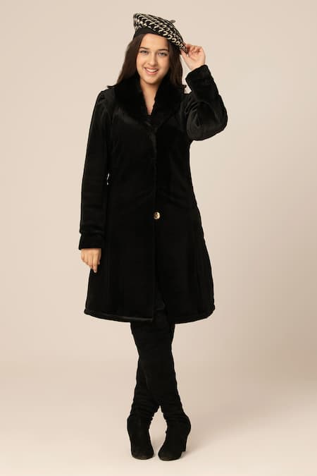 Hoity Moppet Suede Velvet Coat Dress 