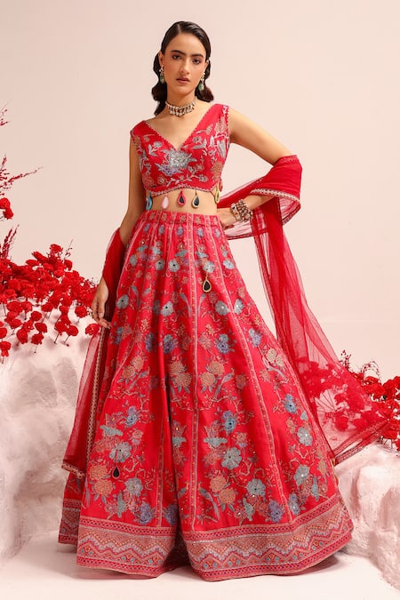 Label Moni K Khwaish Floral Print Lehenga Set 