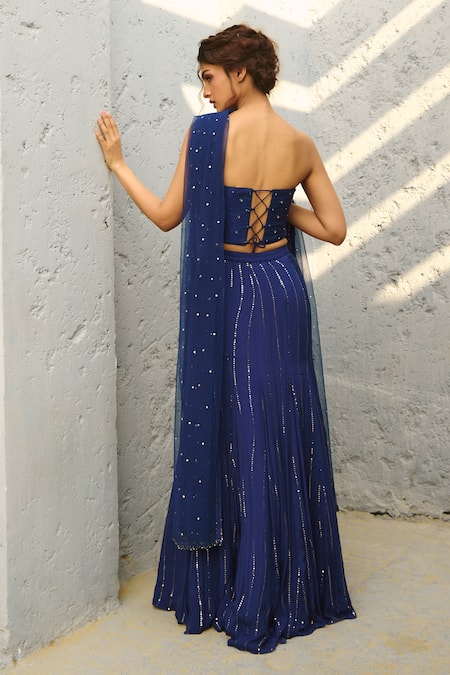 Chamee And Palak Mermaid Sequin Embroidered Skirt Set 