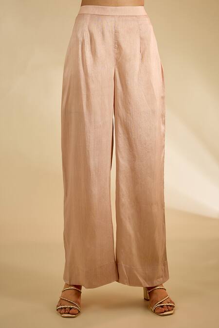 Kaia Peach Silk, Organza, Cotton Embroidery, Sequins, Zari Floral Applique Kurta Set Online at Aza Fashions Kaia_Peach Silk, Organza, Cotton Embroidery, Sequins, Zari Floral Applique Kurta Set_Online_at_Aza_Fashions