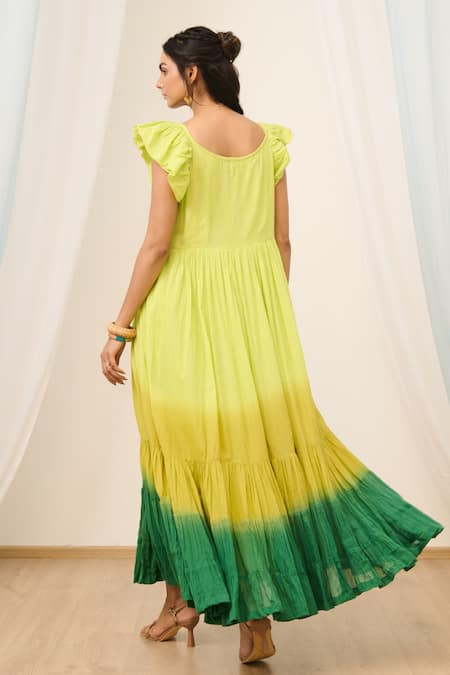 Moontara Ombre Tiered Maxi Dress 