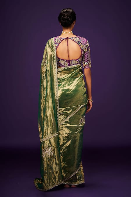 Issa Studio By Chetana & Swathi Zari Jaal Floral Embroidered Blouse 