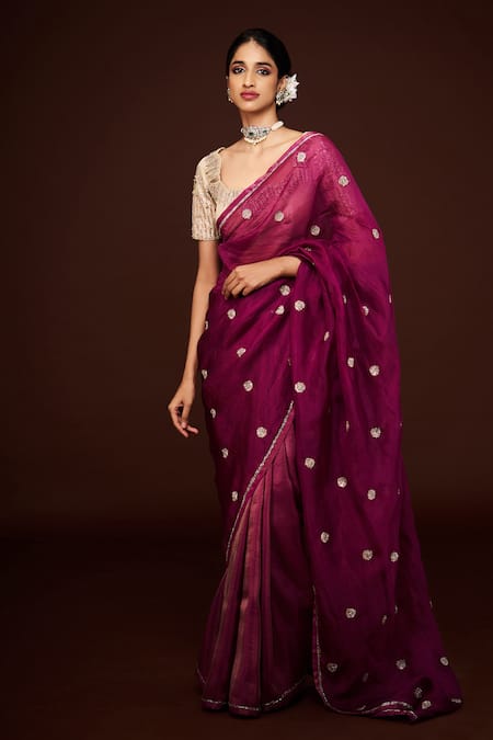 ISSA STUDIO BY CHETANA & SWATHI Buti Woven Organza Saree 