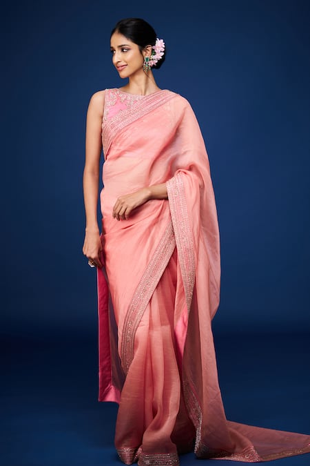 ISSA STUDIO BY CHETANA & SWATHI Kusuma Bahar Embroidered Saree Set 