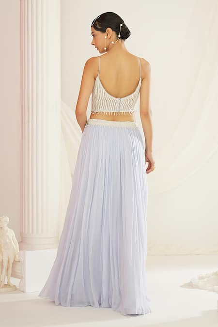 Kapda Dori Blue Net, Silk, Organza, Satin Sequins, Crystals, Floral Cutdana Lehenga Set Online at Aza Fashions Kapda Dori_Blue Net, Silk, Organza, Satin Sequins, Crystals, Floral Cutdana Lehenga Set _Online_at_Aza_Fashions