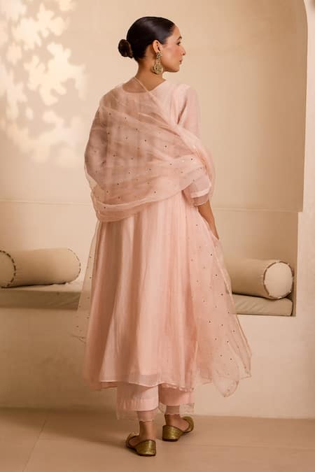 Label Mansi Nagdev Floral Zari Pitta Kurta Pant Set 