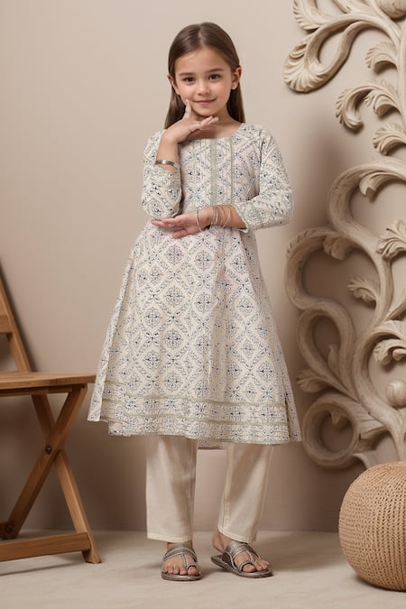 Samyukta Singhania Printed Kurta & Trouser Set 