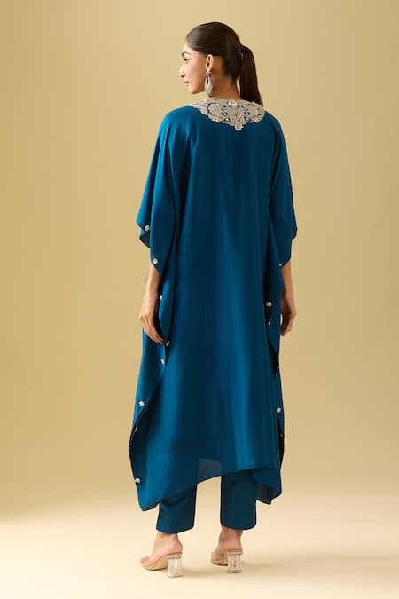 Prisho Floral Vine Embroidered Kaftan Set 