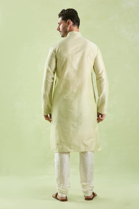 Arihant Rai Sinha Thread Embroidered Placket Kurta & Churidar Set